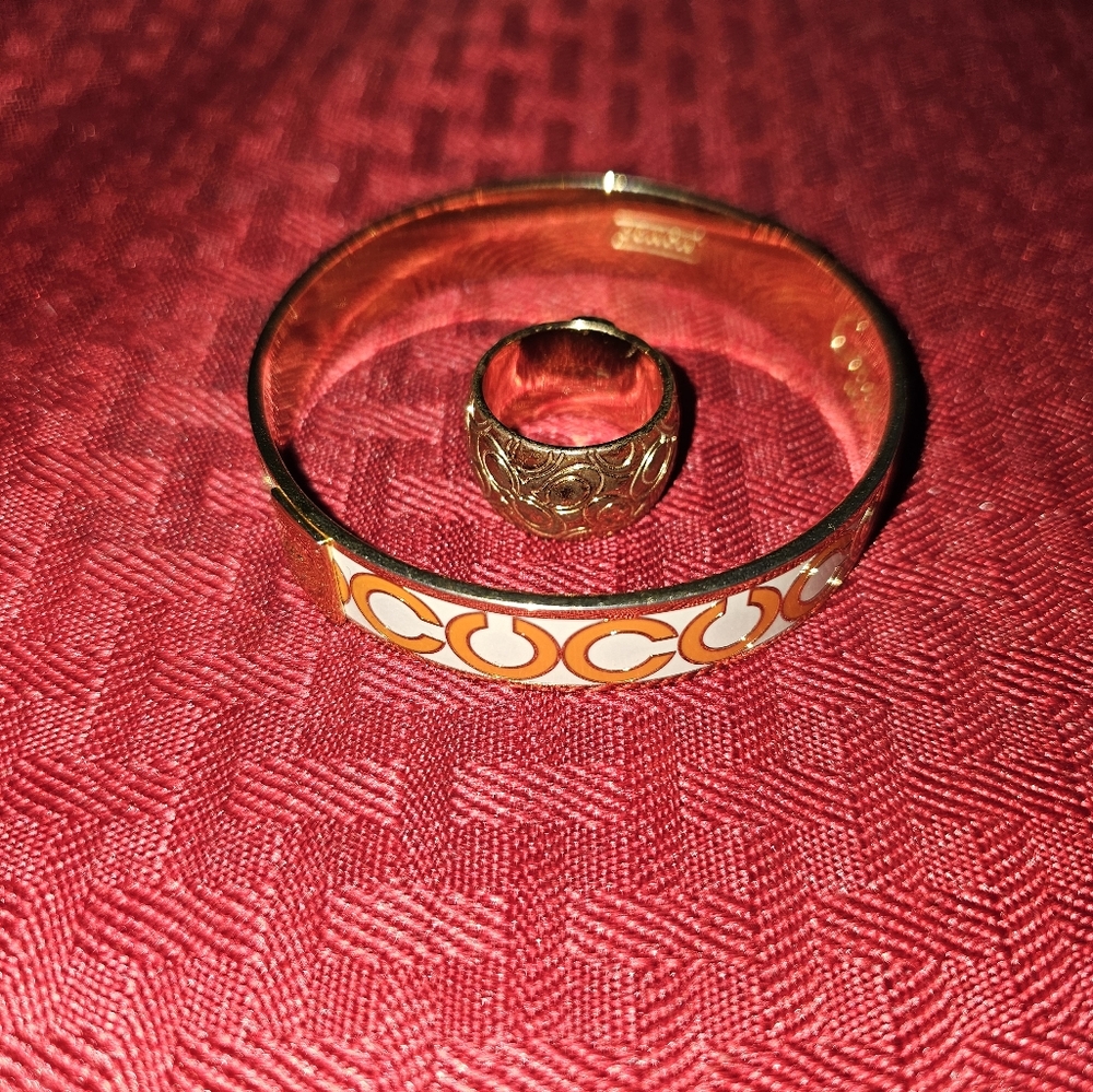 Coach Ring and Bracelet Set